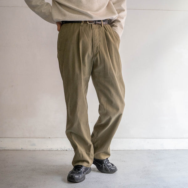 1980-90s Italian military one tuck chino pants 'used'