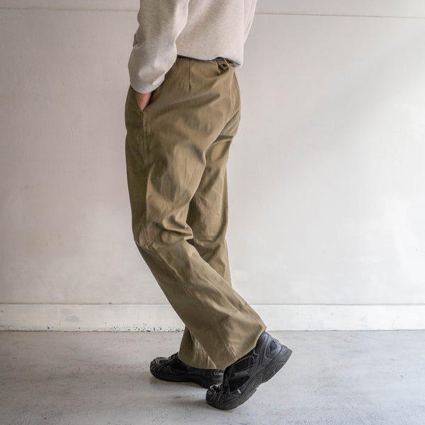 1980-90s Italian military one tuck chino pants 'used'