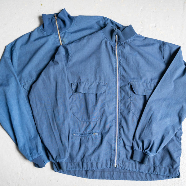 1980s Swedish military blue color light weight jacket -black dyed-