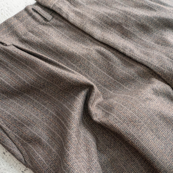 1970s Japan vintage brown based multi stripe slacks