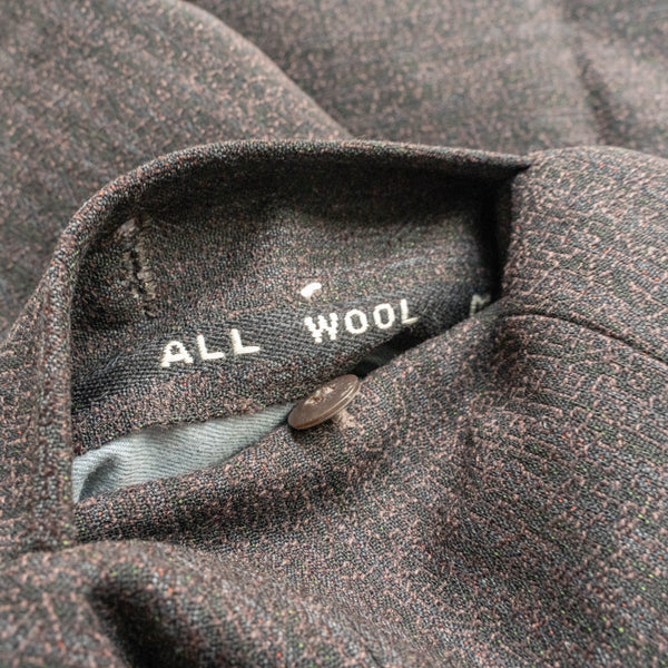 1960-70s Japan vintage brown based stripe wool slacks -great fabric-