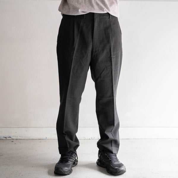 around 1970s England made black color all wool slacks ’double’