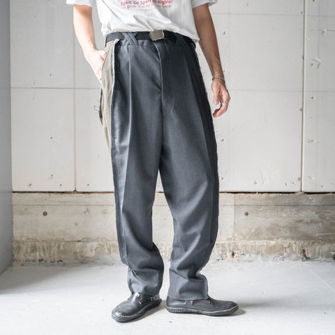 Japan vintage wool slacks docking wide pants