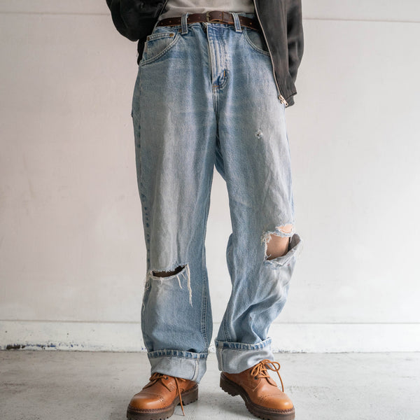 1990-00s Carhartt blue denim pants -good crush-