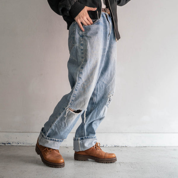 1990-00s Carhartt blue denim pants -good crush-
