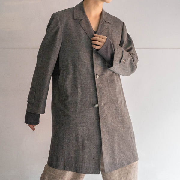 1980s Japan vintage gray based all-over pattern coat