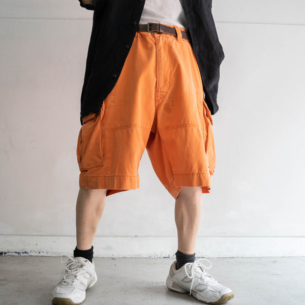 1990s Ralph Lauren orange cargo shorts