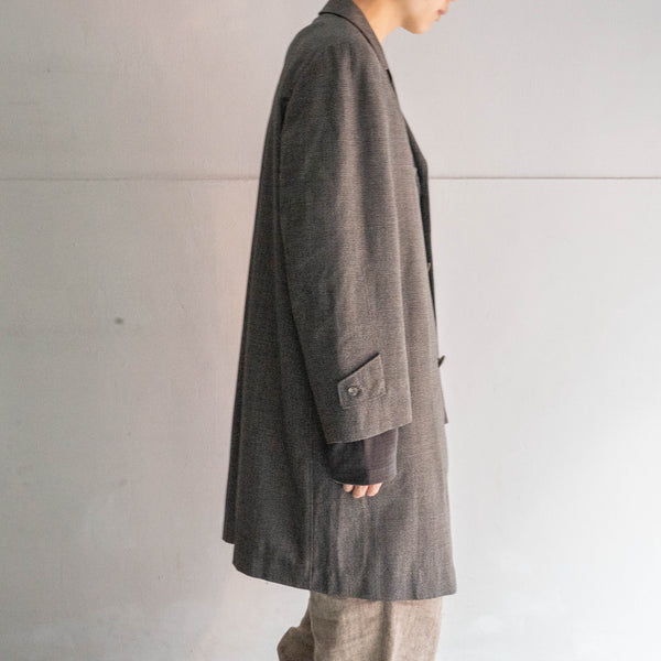 1980s Japan vintage gray based all-over pattern coat