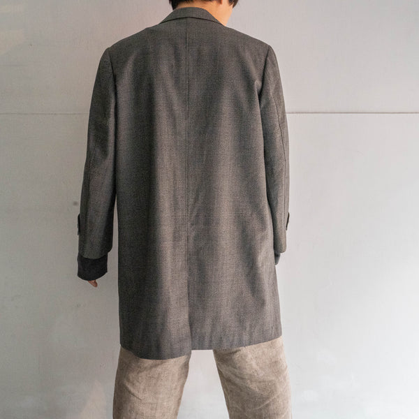 1980s Japan vintage gray based all-over pattern coat