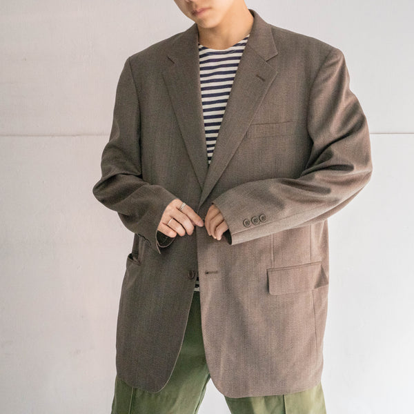 2000s Japan vintage brown based tailored jacket