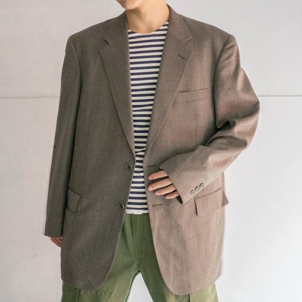 2000s Japan vintage brown based tailored jacket