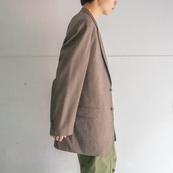 2000s Japan vintage brown based tailored jacket
