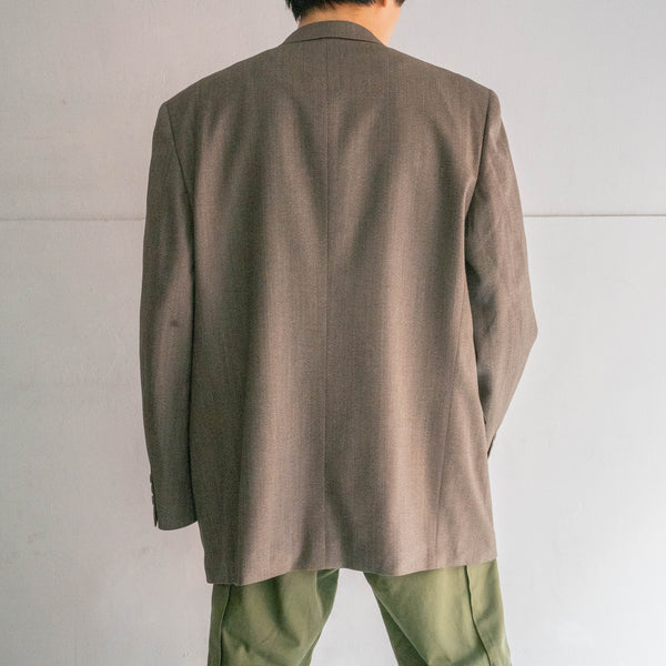 2000s Japan vintage brown based tailored jacket