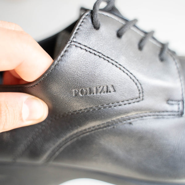 2000s Italian police leather shoes　