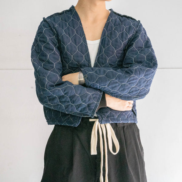 1980-90s USA navy short length work jacket with liner -paint-