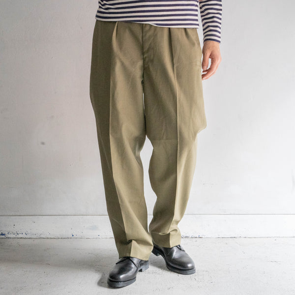 1960s Australian military olive 2 tuck dress pants 'dead stock'