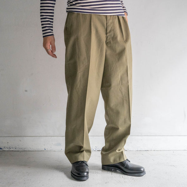 1960s Australian military olive 2 tuck dress pants 'dead stock'