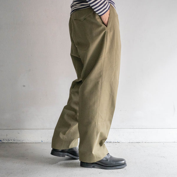 1960s Australian military olive 2 tuck dress pants 'dead stock'
