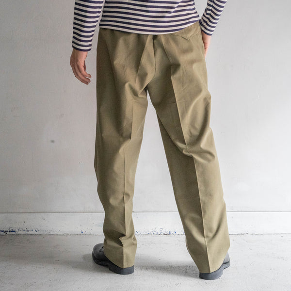 1960s Australian military olive 2 tuck dress pants 'dead stock'