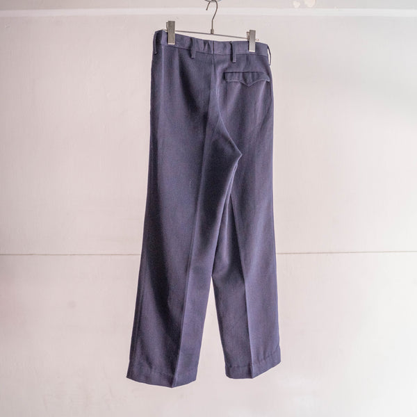 around 1960s German military navy color one tuck dress pants