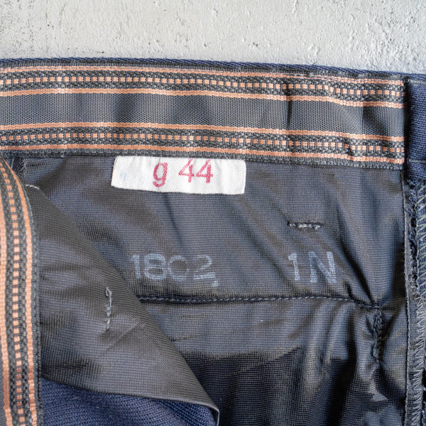 around 1960s German military navy color one tuck dress pants