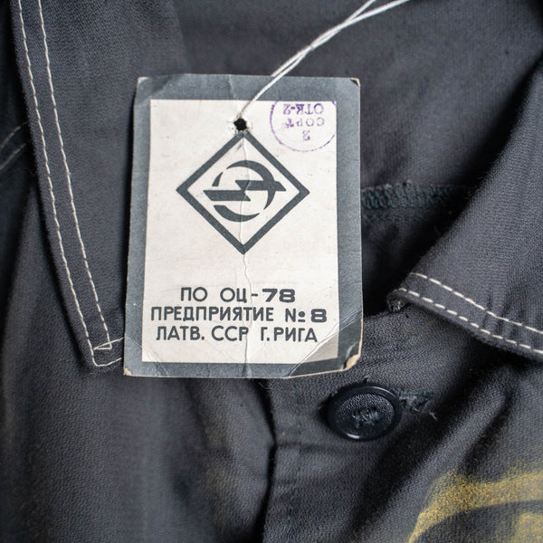 around 1980s Soviet military sumikuro color work jacket -with stencil- 'dead stock'