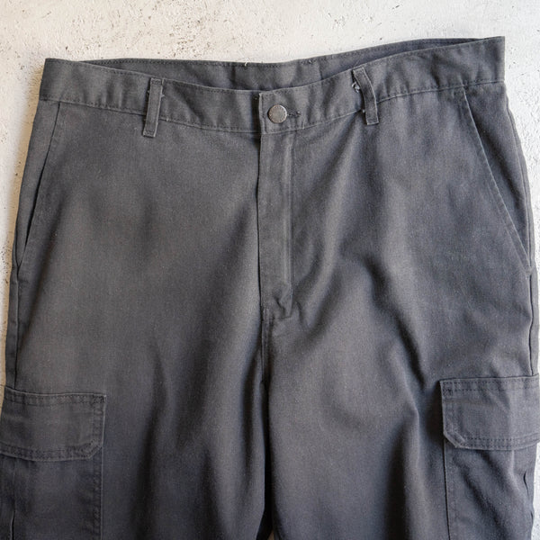 1990-00s 'Dickies' charcoal gray color wide cargo pants