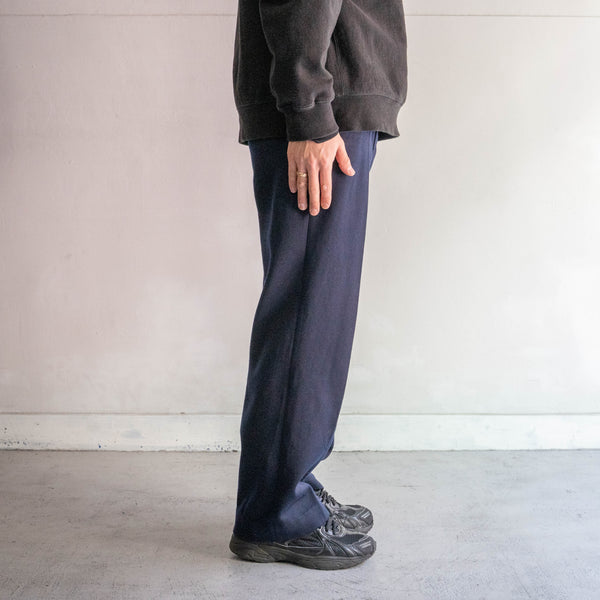 around 1960s German military navy color one tuck dress pants