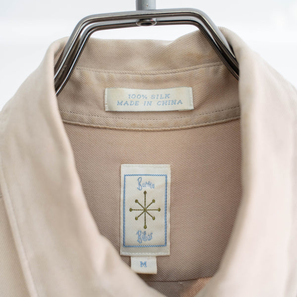 1990s light beige washable silk 100 l/s shirt