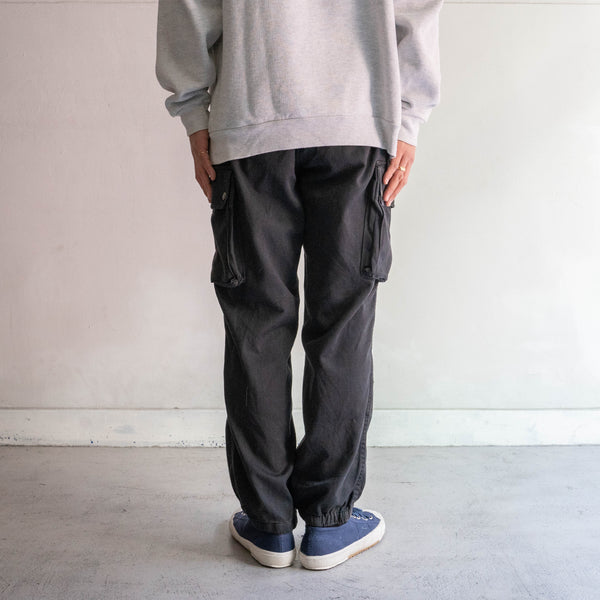 1980-90s French military F2 cargo pants 'black dyed'