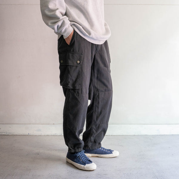 1980-90s French military F2 cargo pants 'black dyed'