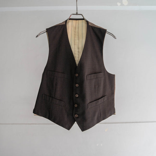 1970-80s Japan vintage dark brown vest