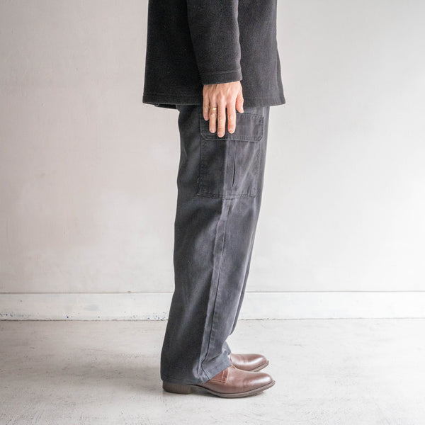 1990-00s 'Dickies' charcoal gray color wide cargo pants