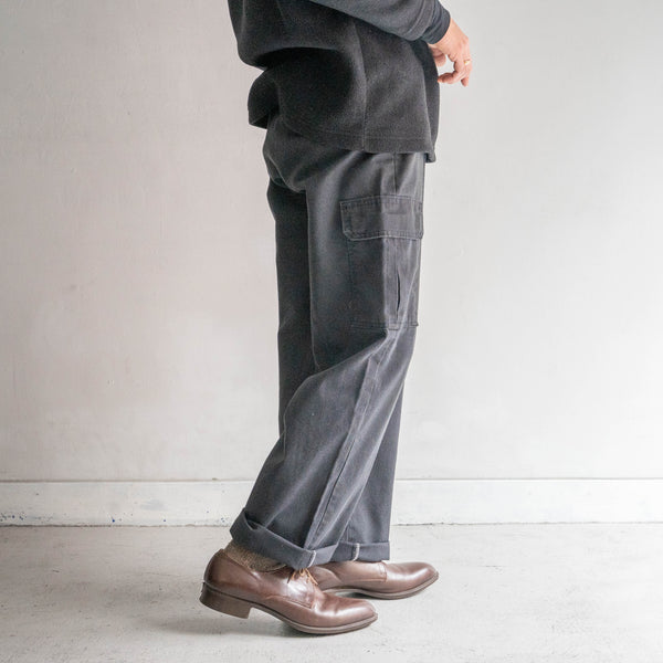 1990-00s 'Dickies' charcoal gray color wide cargo pants