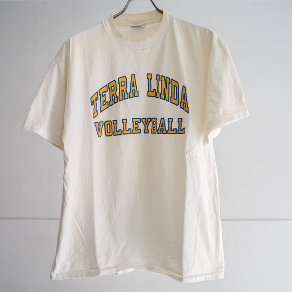 1990s college print T-shirt -single stitch-