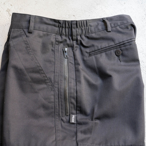 2000s British police black color tech cargo pants 'dead stock'