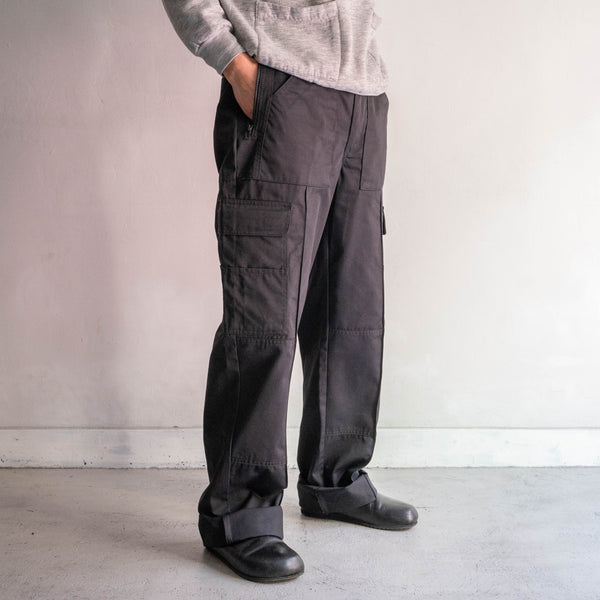 2000s British police black color tech cargo pants 'dead stock'