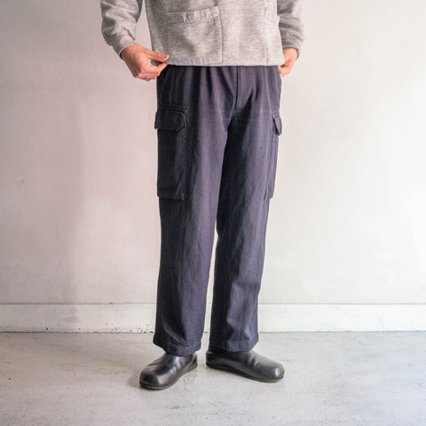 1990s German military dark navy color light weight cargo pants