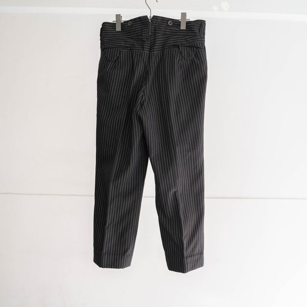 1960-70s Japan vintage black × white stripe slacks