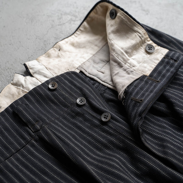 1960-70s Japan vintage black × white stripe slacks