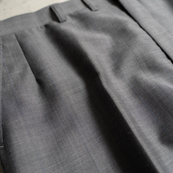 1990s Japan vintage light gray stripe slacks -light weight-
