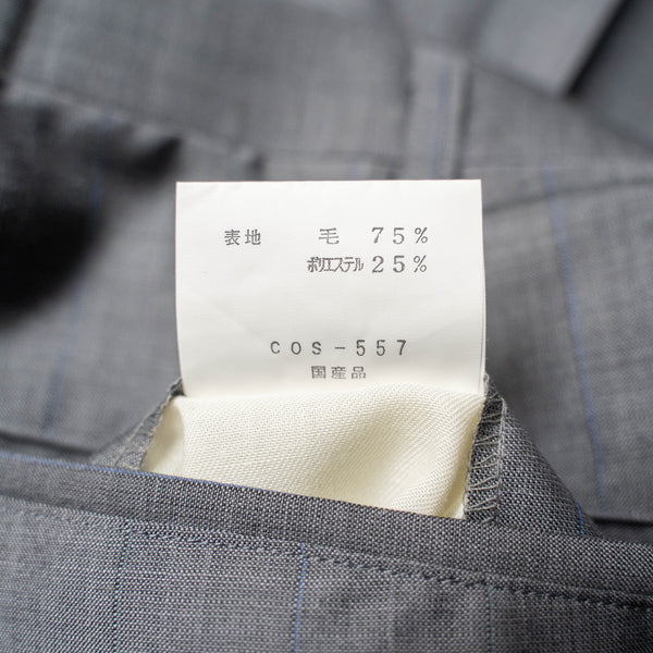 1990s Japan vintage light gray stripe slacks -light weight-
