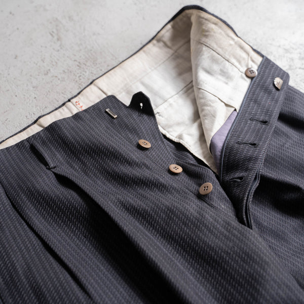 1960-70s Japan vintage black based stripe slacks