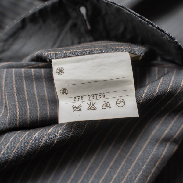 1990s Japan vintage sumikuro stripe 3 tuck slacks -light weight-