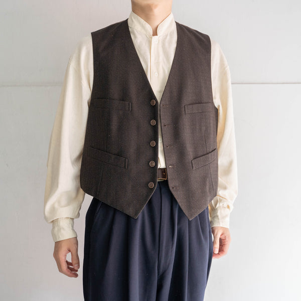 1970-80s Japan vintage dark brown vest