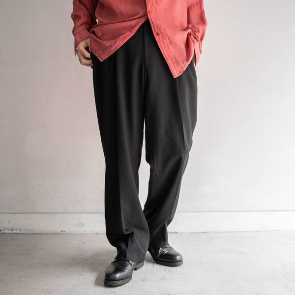 2000s Japan vintage black 2 tuck slacks