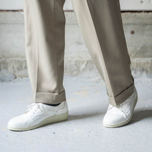 2000s Europe white color leather sneaker