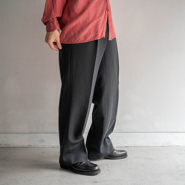 1990s Japan vintage gray 2 tuck slacks