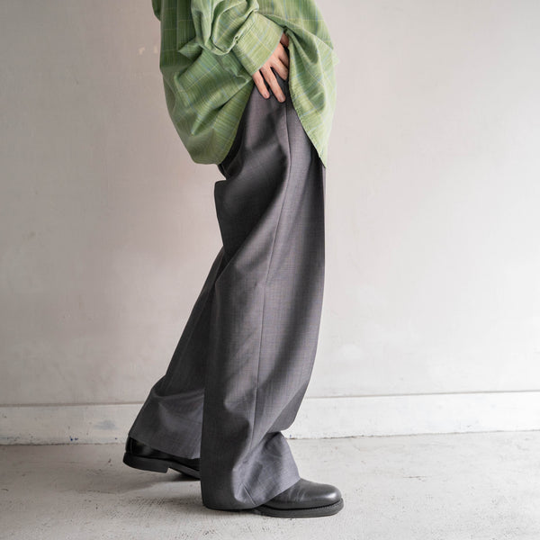 1990s Japan vintage light gray stripe slacks -light weight-