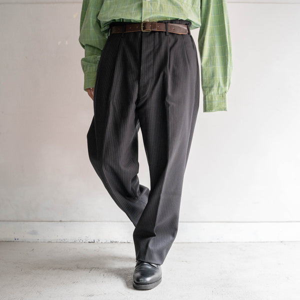 1960-70s Japan vintage black based stripe slacks